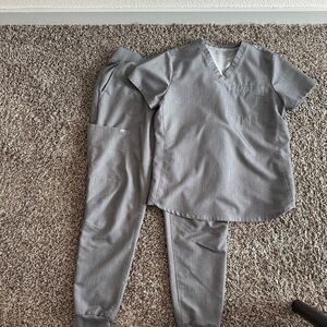 Fabletics light grey scrubs